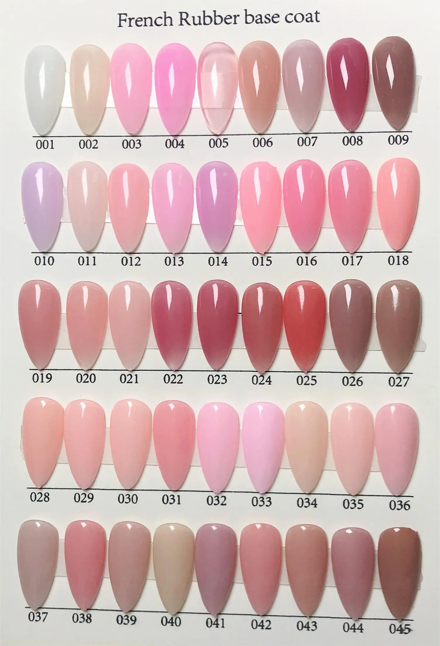 KINNCO French Rubber Base Coat Gel Polish Soak Off UV GEL nail polish OEM Customs Logo 45 colors