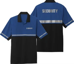 Security Guard Polo Shirt Two Tone 3M Reflective Men Workwear Shirt Quick Dry Security Guard Safety Polo Shirts
