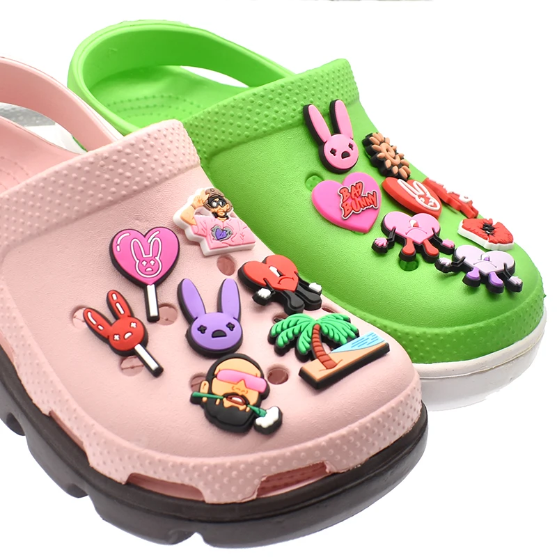 Cute Mortys Rubber Shoe Charms Clog Shoes Sandals Decorations Wristband Accessories Birthday Party Gift for Kids Teens