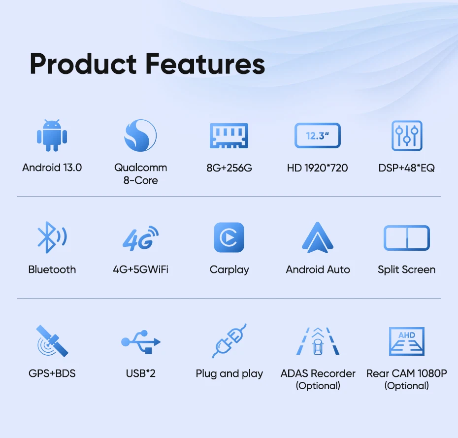 12.3inch car stereo For Toyota RAV4 Android 13 Screen Car Multimedia Video Player GPS Navigation Radio Carplay HeadUnit