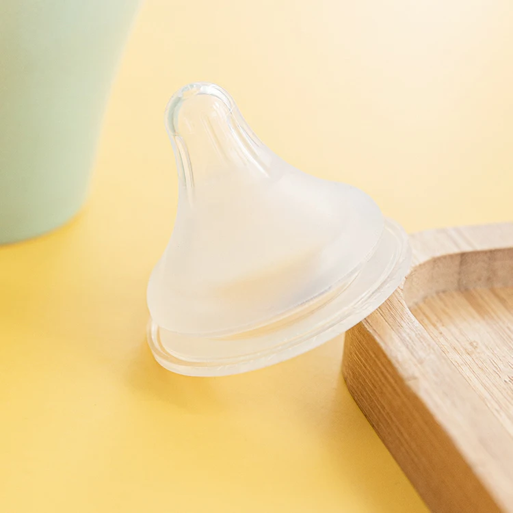 Hot Sale BPA free Natural flow wide neck bottle liquid silicone baby feeding nipples