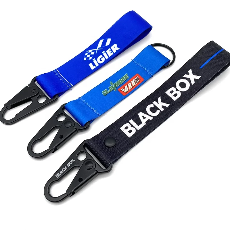 Novelty Advertising wrist strap Short Lanyard Key Chain For Car