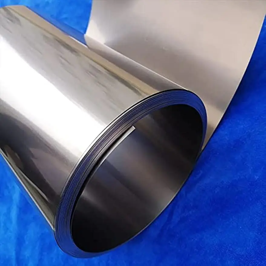 Титановая фольга, титановая лента, титановая кожа, импортная титановая фольга, 0,007-0,8 мм, научно-исследовательская титановая фольга