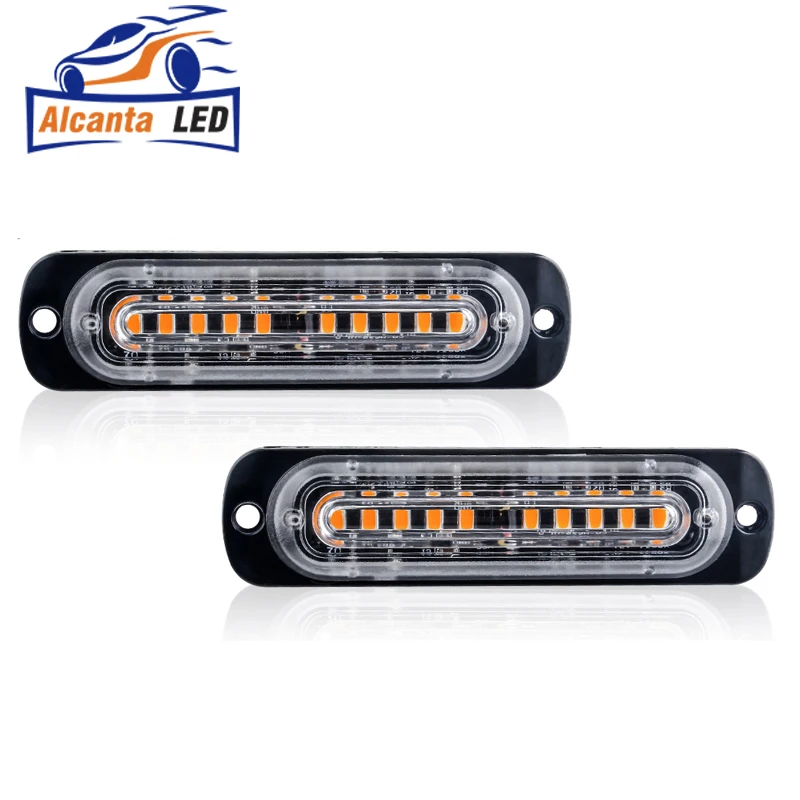 LED Car Warning Light 10 LED Emergency Parking Light Motorcycle Strobe Reverse Lights Truck Flashing Trailer Signal Lamp 12V 24V
