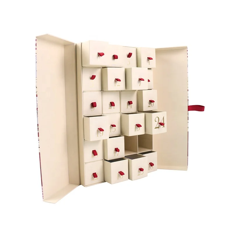 cardboard gift paper packaging advent calendar box