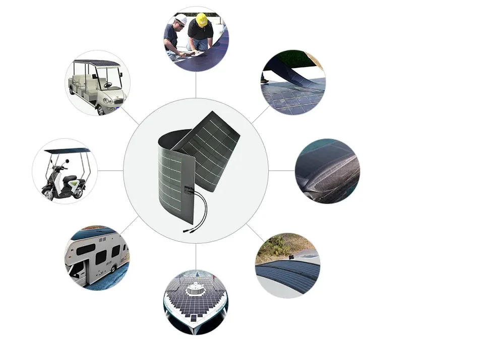 Outdoor convenient solar Flexible solar panel system complete house energy solar cell panels 385W flexible solar energy products