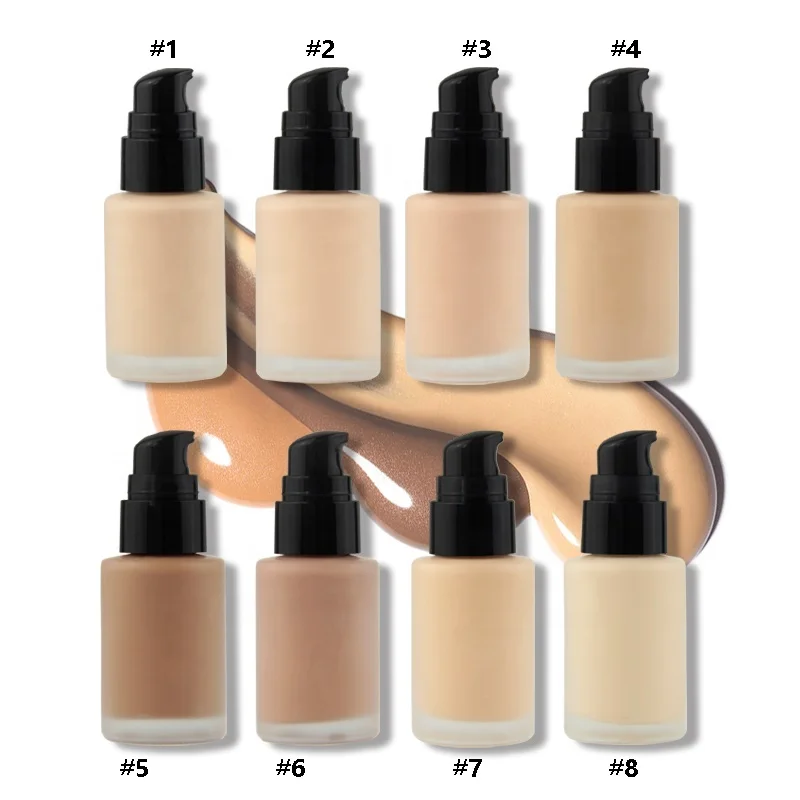 Private Label Full Coverage Fit Me Make Up Waterproof  Makeup  Liquid Foundation for Black Skin