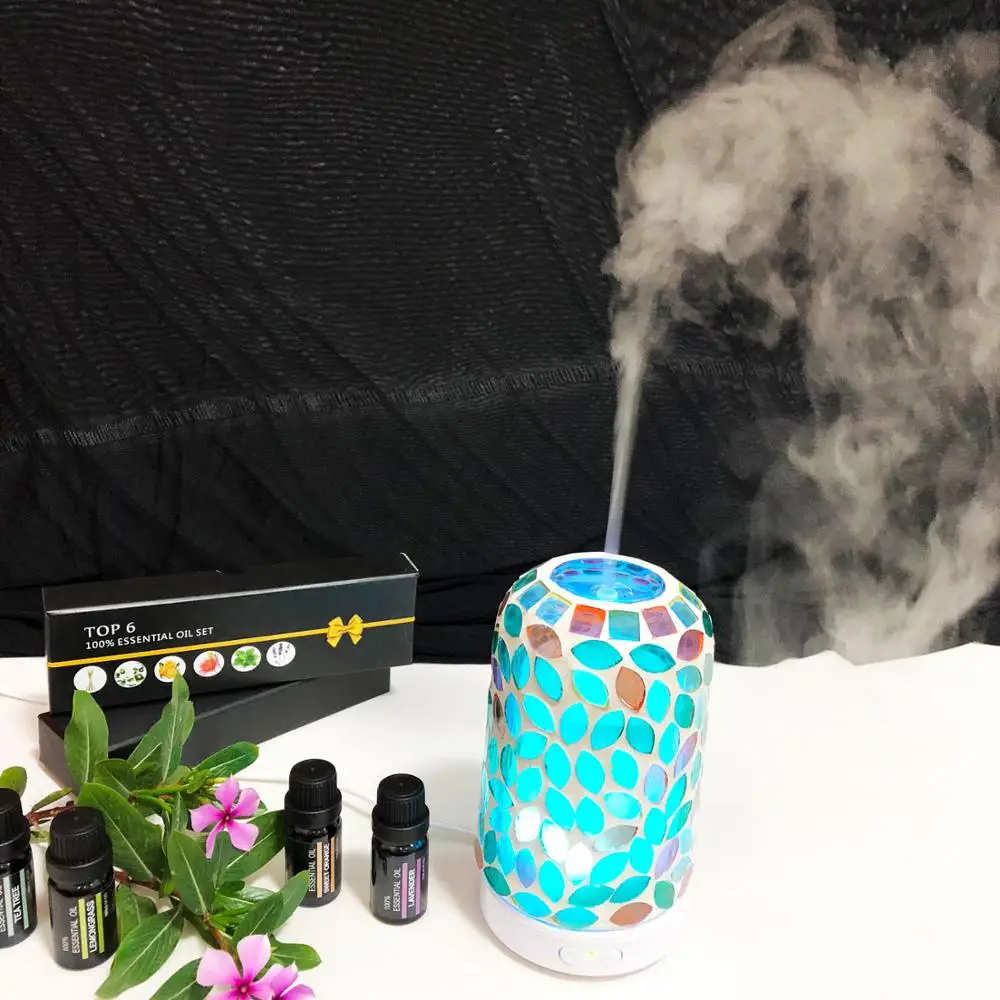 2020 Mosaic  Essential Oil Diffuser 90ml Ultrasonic Humidifier