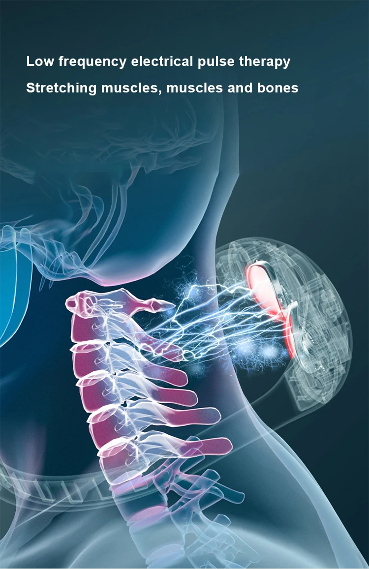 JMK Smart New Arrival OEM Neckology Wireless Bluetooth Neck Massager Hot Compress Electric App Neck Pain Relief