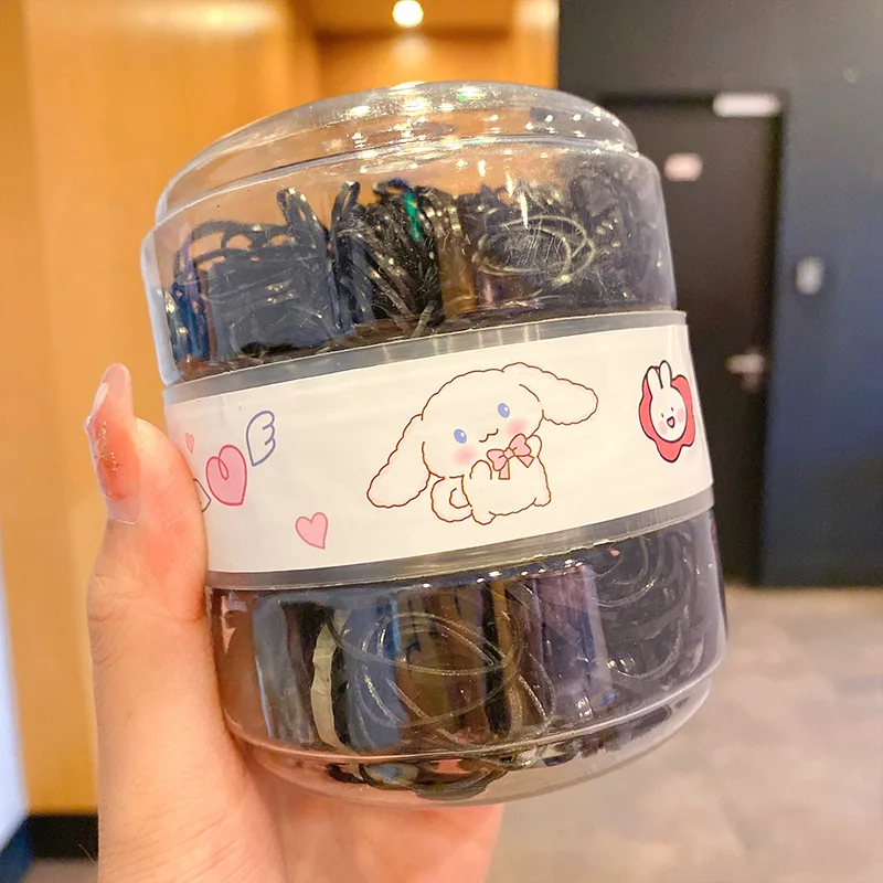 Hot selling elastic hair tie 600pcs each pack small colorful summer hair style decoration kids hair ties