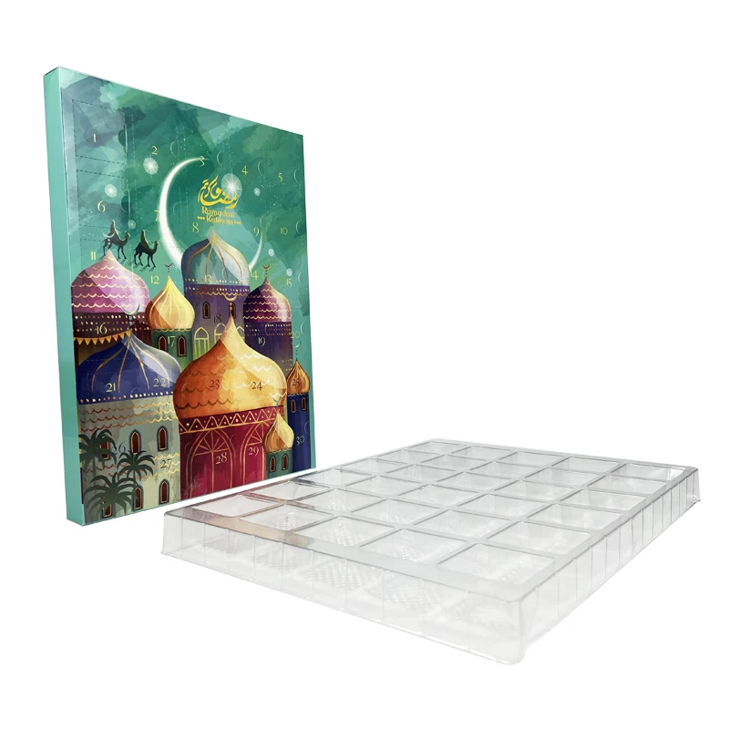 Custom Ramadan Advent Calendar Gift Chocolate Box Custom Empty Advent Calendar Factory Custom Printing Kids Advent Calendar Box