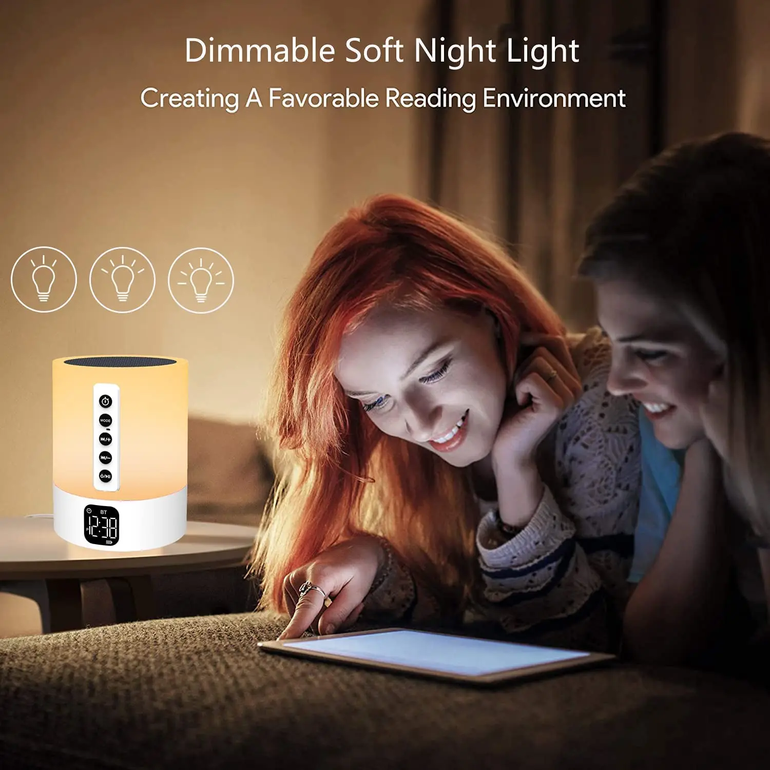 Night Light Bluetooth Speaker Portable Wireless Tf Card Bluetooth Speaker Touch Control Color Rgb Led Table Lamp