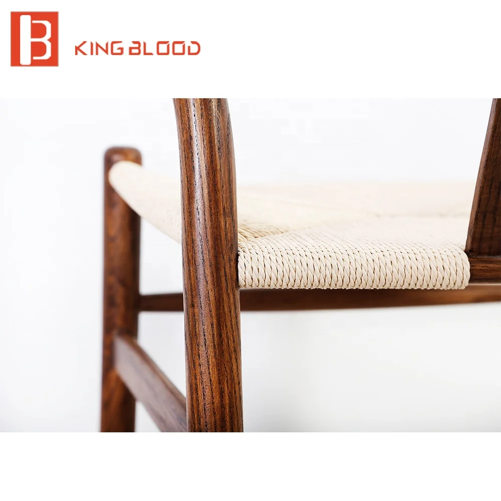 Single solid wood wooden chair for dining room furniture with armrest