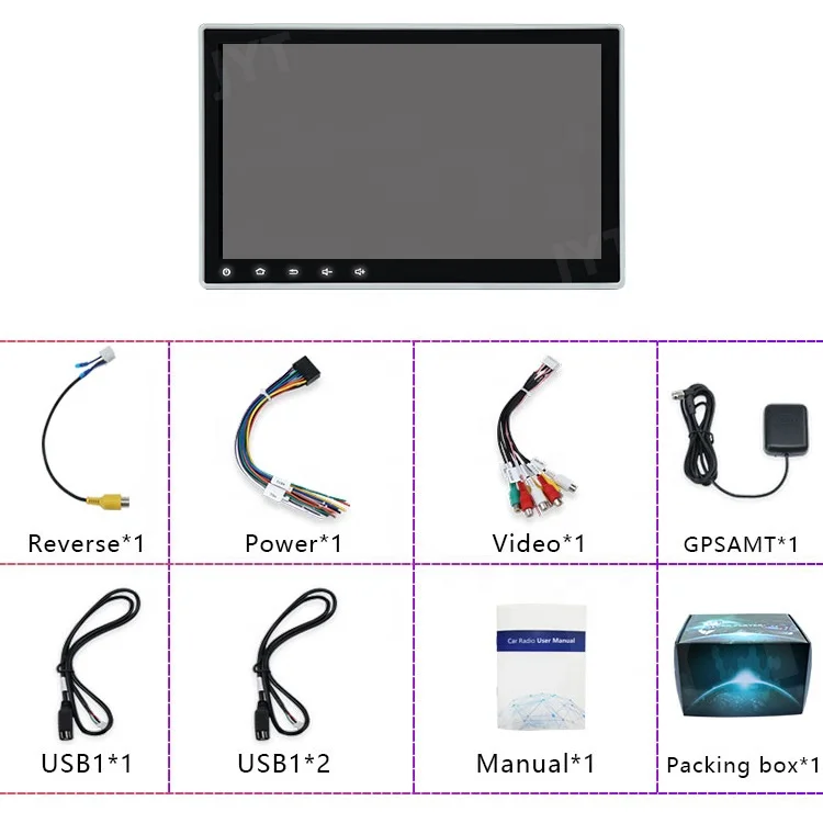 10 Inch Touch Screen Car Music Stereo Radio GPS Navigation System 1 Din Android Dashboard