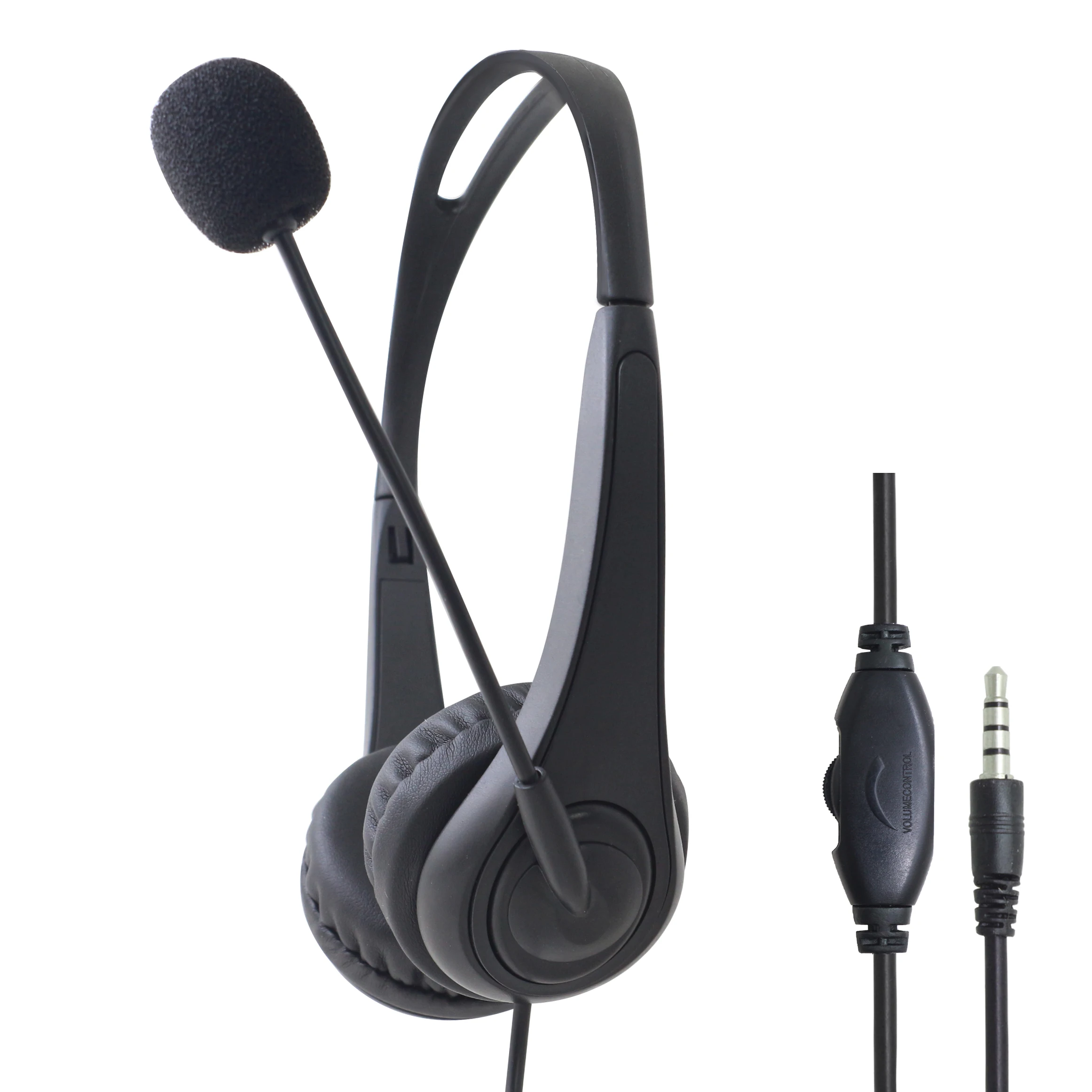 Factory microphone headset headphones wired with mic call center headset noise cancelling