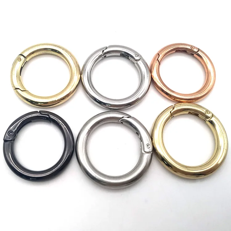 YYX Metal Hook Custom Key Carabiner Round Metal Carabiner Keyring Keychain Gold Carabiner