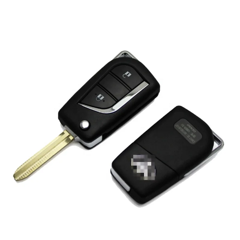 Car Key Accessories TOY48 Remote Folding 2 Buttons Car Key Shell Transponder Car Blank Key Case For Toyota Corolla RAV4