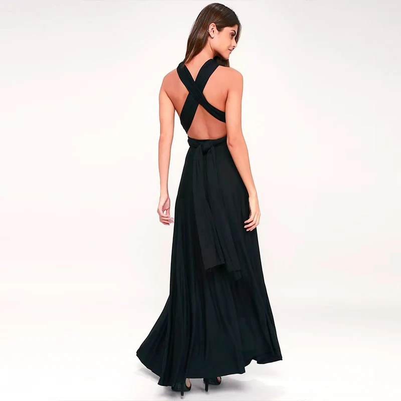 Fashion Brides Clothes Ladies Black Formal Evening Dresses 2021 Summer Maxi Pink Bridesmaid Dress