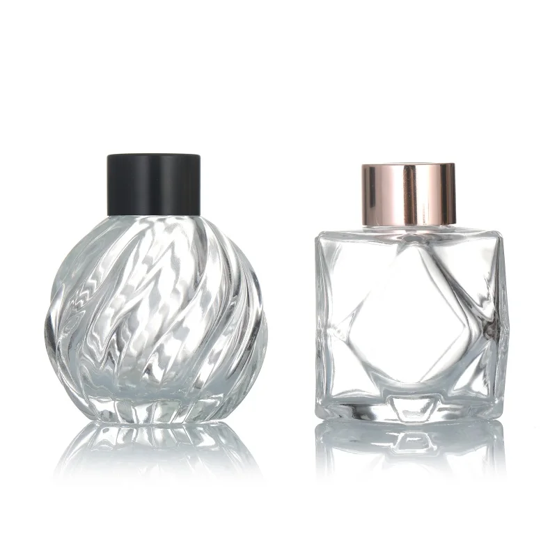 High Quality Empty New Trend Wholesale 50 ml 100 ml 150 ml 200 ml Big Elegant Reed Diffuser Bottle with Lids