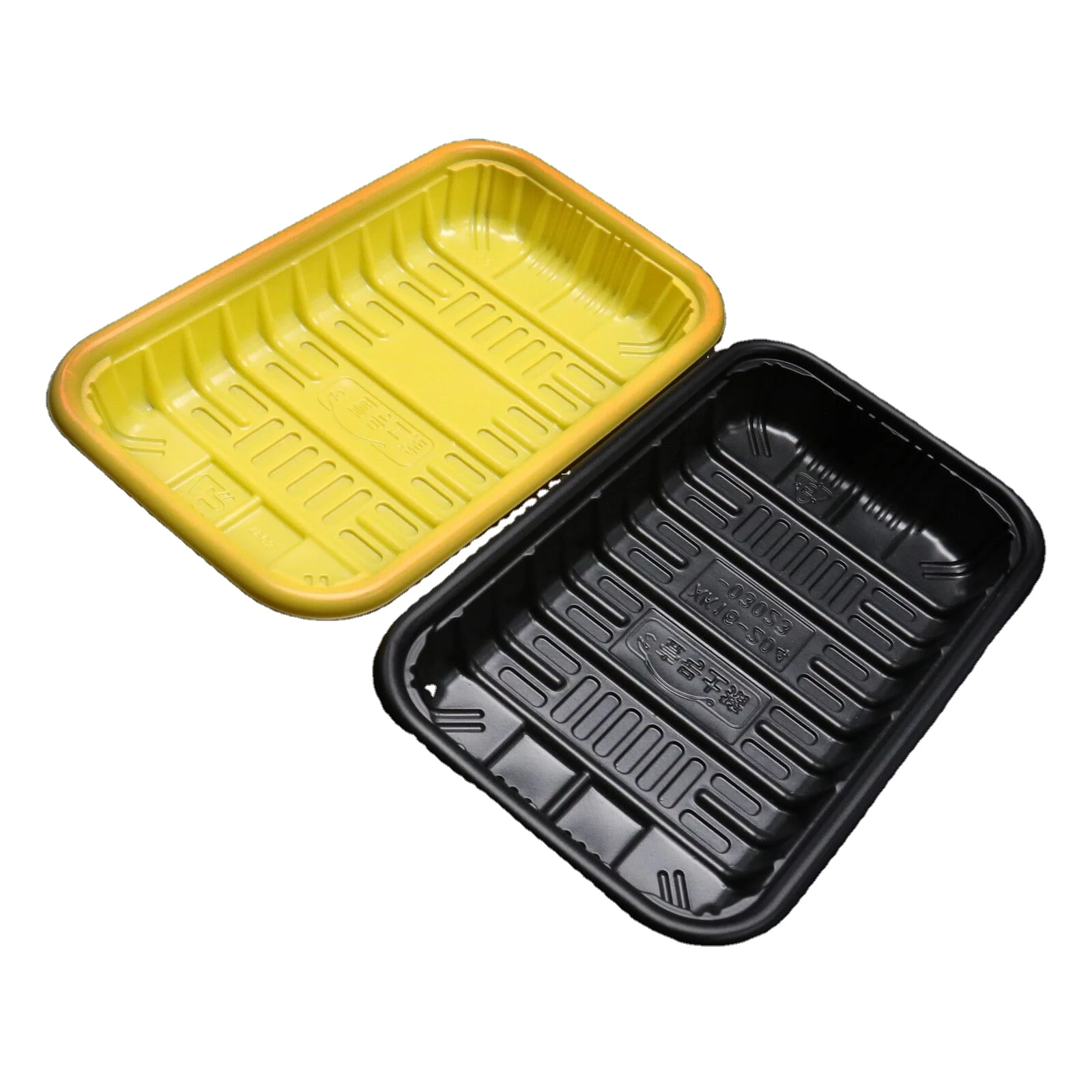 Supermarket Vegetable Fruit Meat Plastic Tray Disposable Sealable Film Food Grade Frozen Fresh Packaging Box Seafood tray