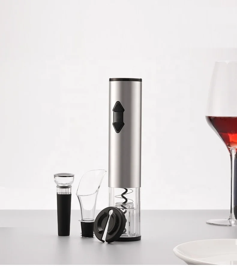 Amazon top seller design Electric  2 in 1 Wine Opener with foil cutter wine screw set with alkaline battery