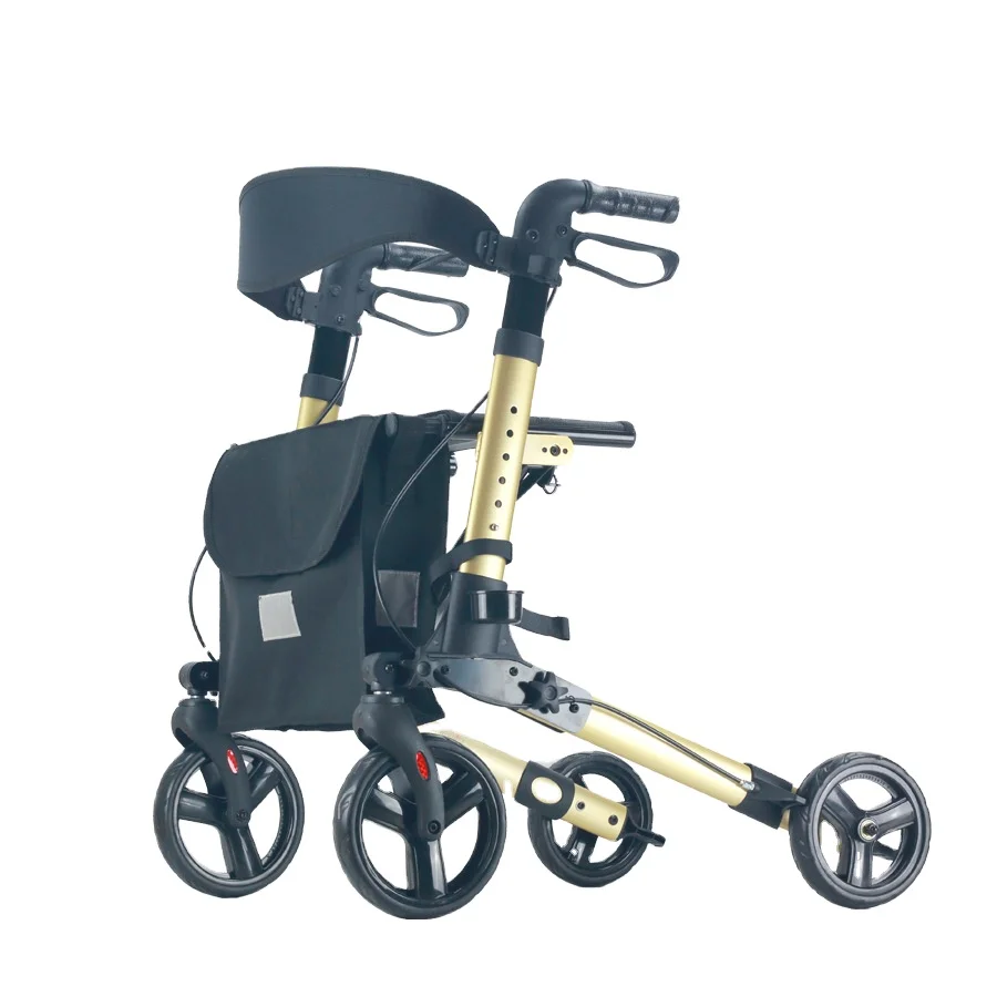 European Style Noble Portable Rollator Walker for Shopping Cart Driving Trolley