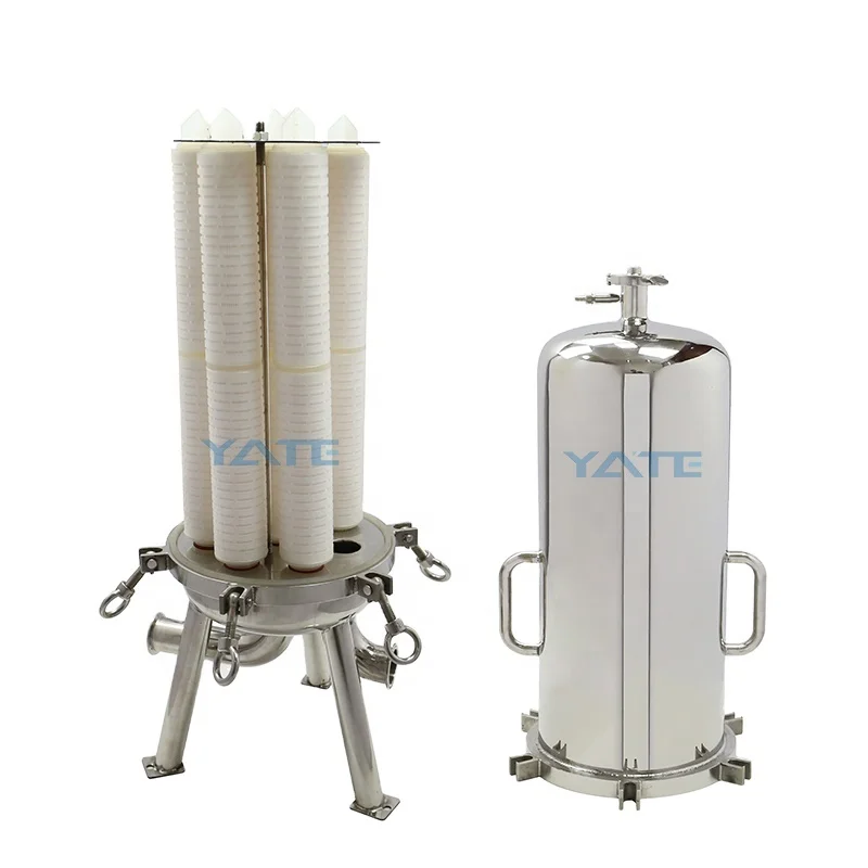 SS 304 316L 10/20 Inch Sanitary Code 7 PP Cartridge Micro Filter Housing Food Grade Single Multi Equipment