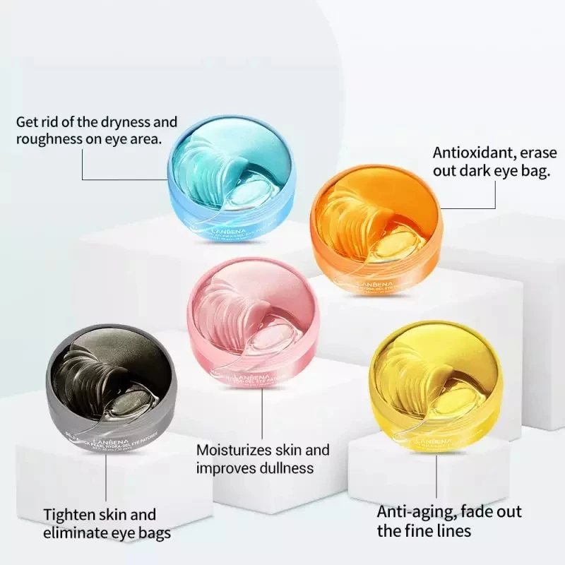 LANBENA 5 types Eye Mask Gel Retinol Gold Collagen Eye Patch Reduce Dark Circles Puffy Eyes Fine Lines Anti Aging Moisturizing