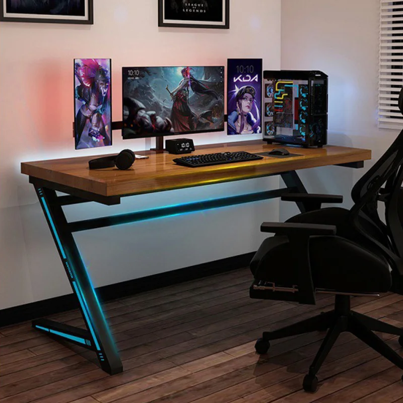 Computer desk solid wood writing desktop home desks bedroom room workbench game gaming table furniture ready to ship