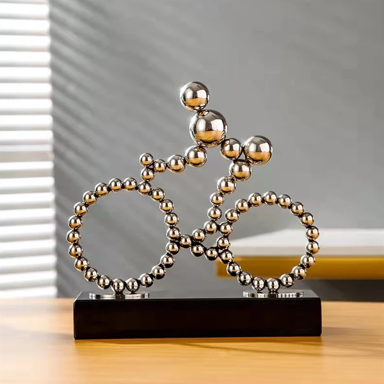 Modern home decoration ornaments metal decor office desk decoration crafts for living room villa