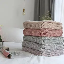 Высокое качество, оптовая продажа, супермягкое Хлопковое трикотажное одеяло для детей и взрослых, 59 Х70 дюймов