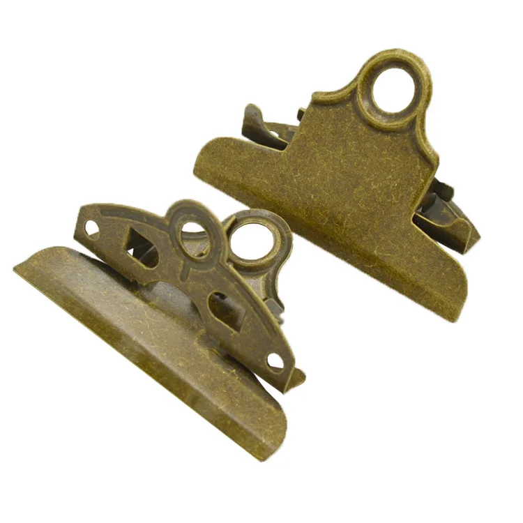 Factory manufacturers wholesale different styles and colors of metal lever clip hot bronze plate clip
