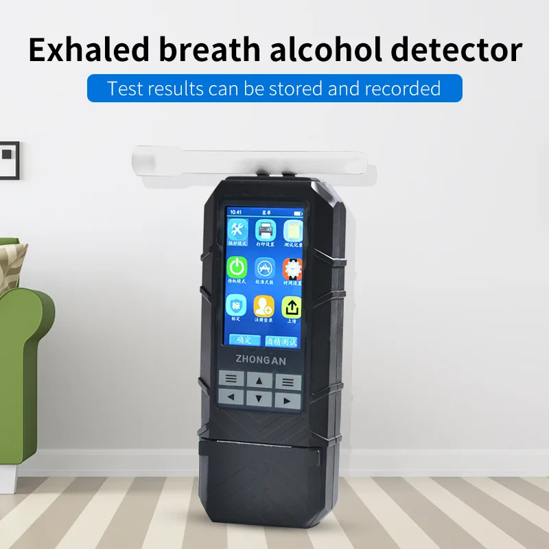 portable type breathalyzer built in printer breathalyzer big LCD display alcohol detector
