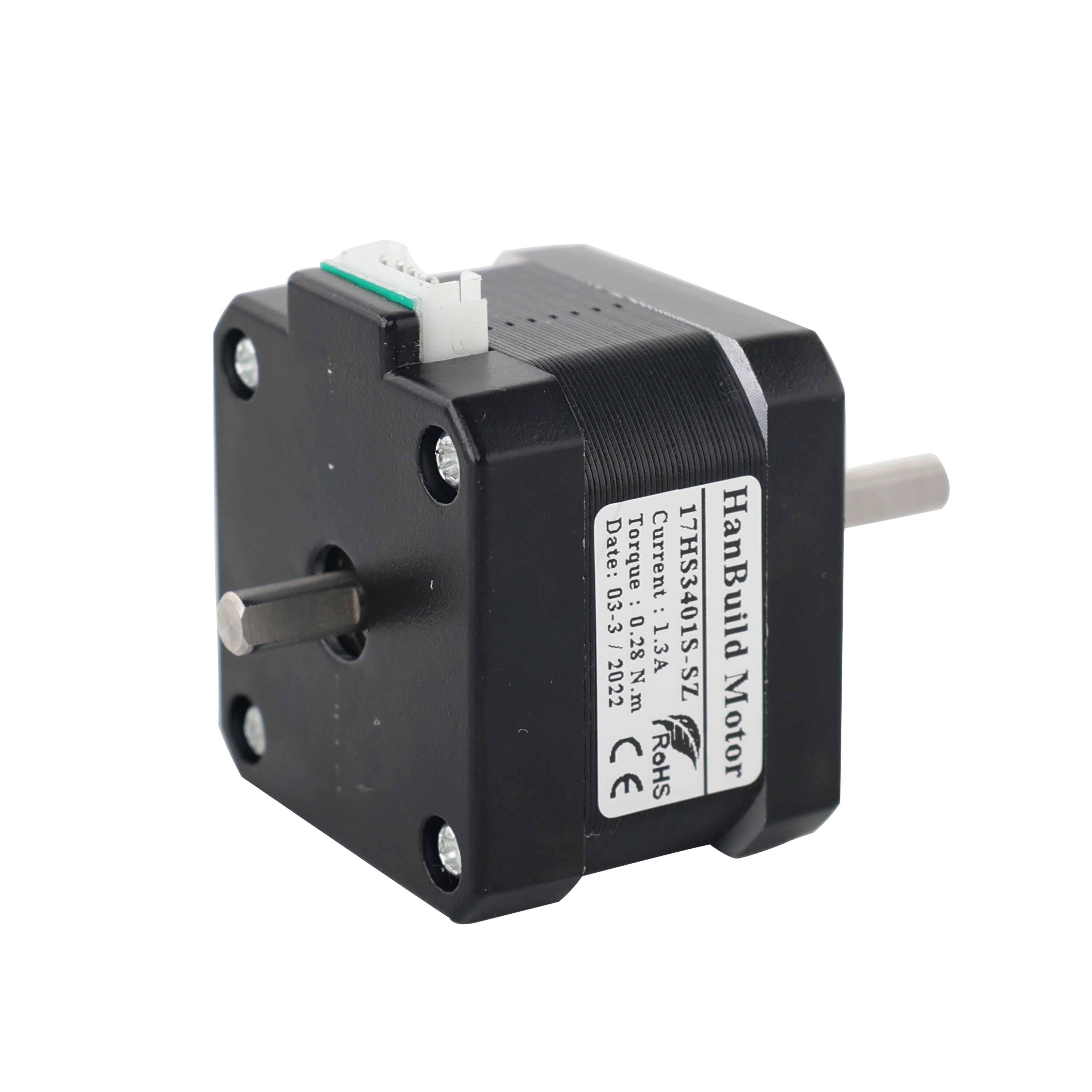 HanBuild Nema 17 Stepper Motor 42HS34 1.3A 28N.CM 17HS3401S-SZ two aixs motor 4-lead for 3D printer 42 double shaft motor