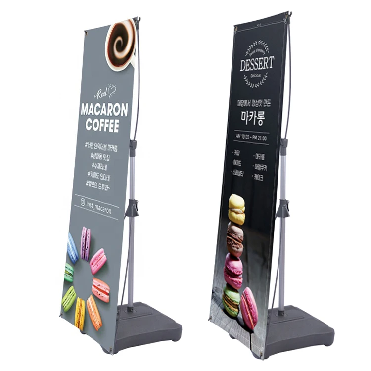 Cheapest Custom Hot Sell Standard Promotion Korean Portable Aluminum Tube Display Banner Stand