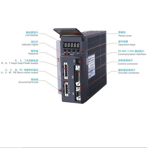 Elesy 3-фазный AC220V Servo Мотор 200W /400 Вт Серводвигатель двигатель комплект для швейной машины 60EMA-006AP22 60EMA-013AP22/ ESDA-005AP