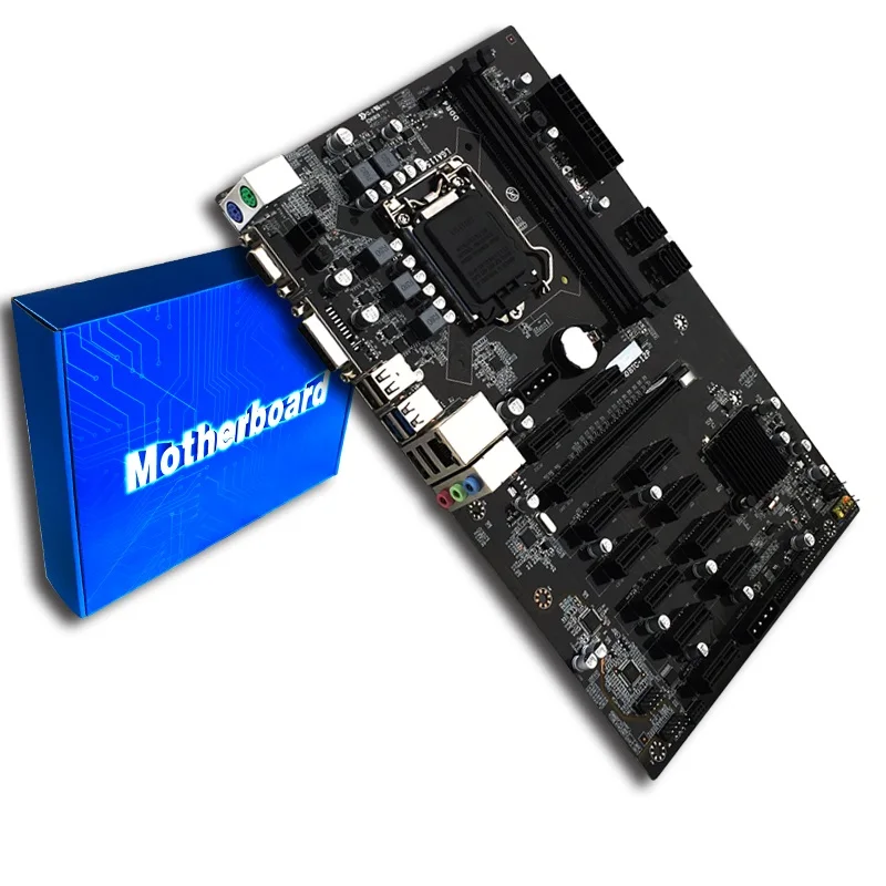 12 GPU Motherboard B250 LGA 1155 12 Slots GPU Expert DDR4 Mainboard B250 For Computer