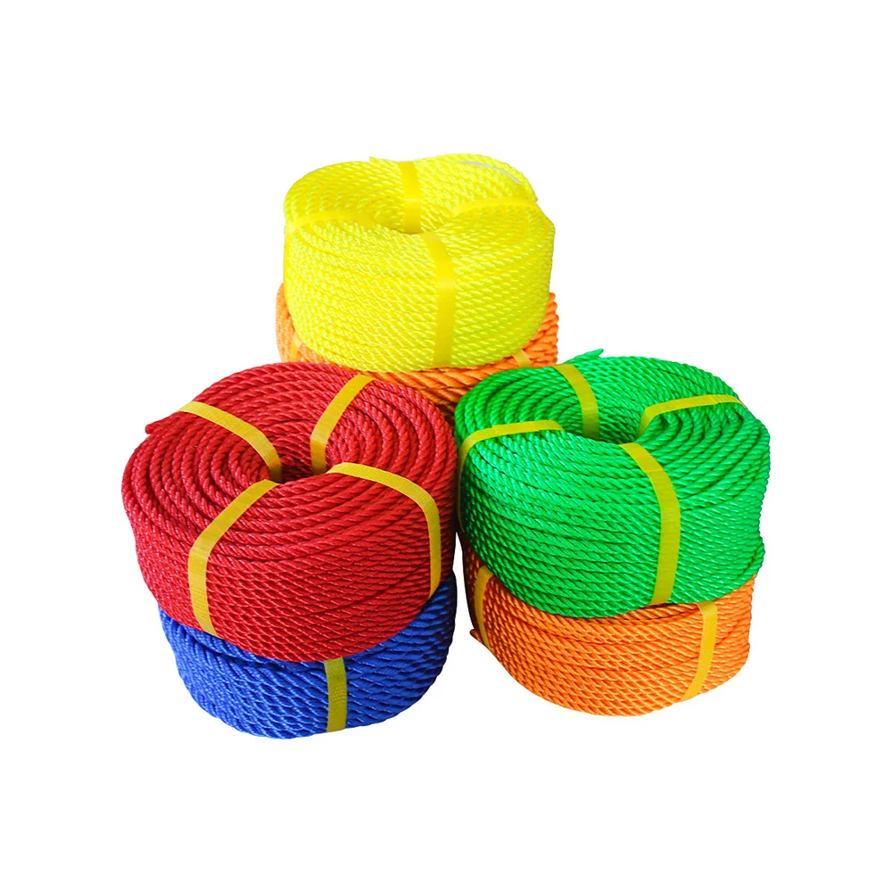 Chinese Factory 3mm-60mm PP Danline Rope Marine Rope 3 Strands PP Rope