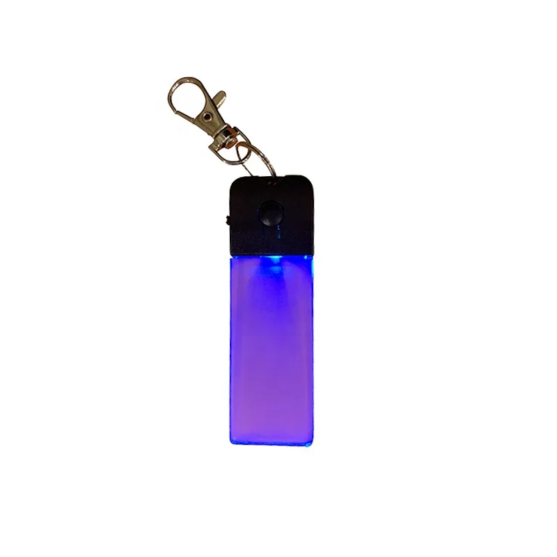 Оптовая продажа 3D лазерная гравировка Квадратный светодиодный светильник держатель Мини Цветной СВЕТОДИОДНЫЙ брелок металлический ABS акриловый