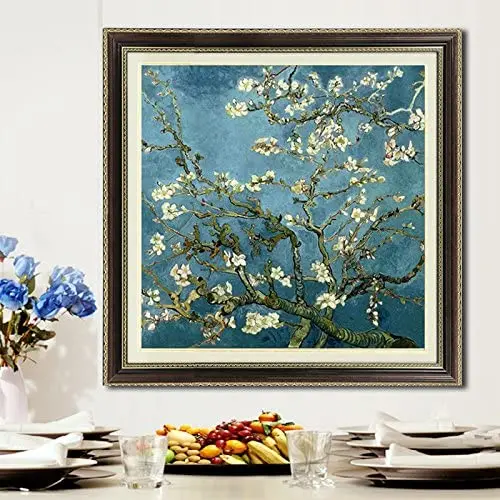
Wholesale Faraway Almond Blossom by Van Gogh DIY Handmade Stamped Cross Stitch Kit Embroidery Kit 