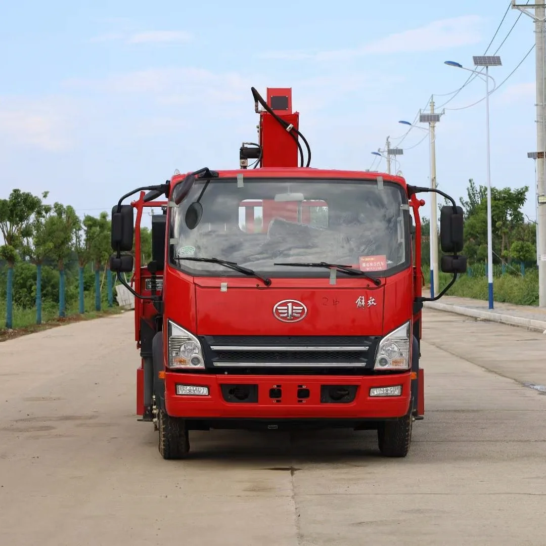FAW 130HP 6.2 Meters Cargo Box Special Transportation 5 Tons Crane Trucks with 7 Tons Load Capacity