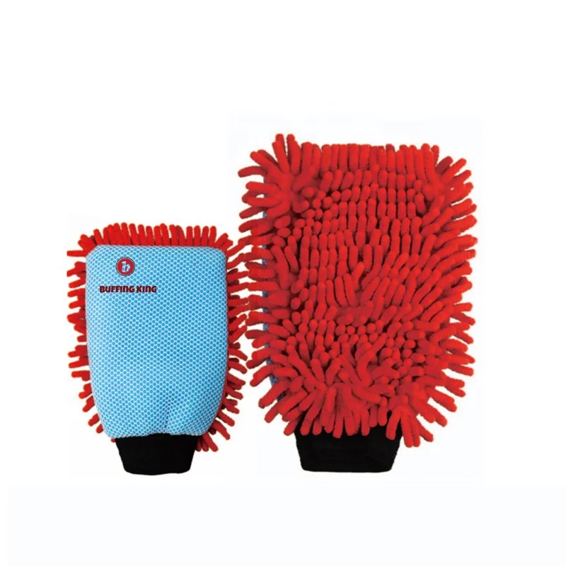 2024 New Trending microfiber car wash glove auto care & detailing chenille car wash gloves coral fleece car washing gloves