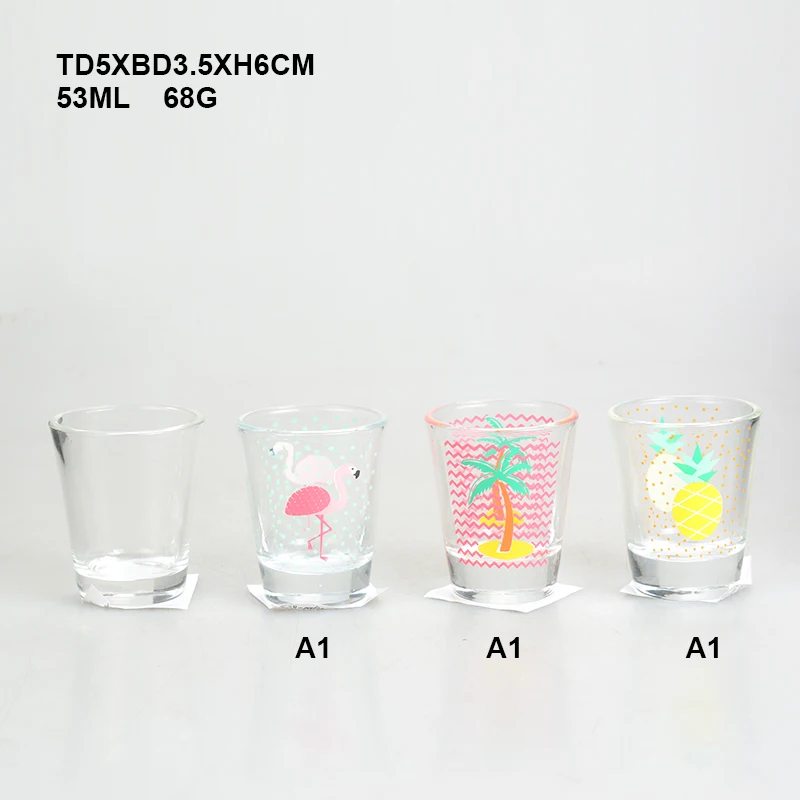 2oz custom sublimation shots glasses