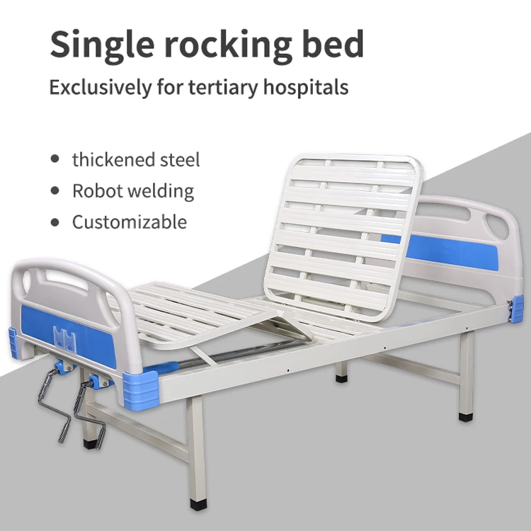 Medical Hospital Bed Two cranks Manual Home Care 2 Function patient Nursing Bed