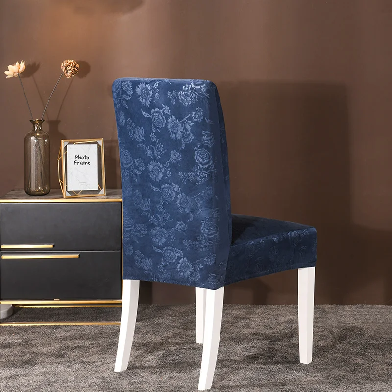 High Stretch Jacquard Spandex Velvet Dining Chair Covers for Events
