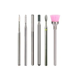 Professional Safety 6PCS Ceramic Nail Drill Bits Set Manicure Clean Cuticle Gel Remove Nail File Bits Kits for Acrylic Nail