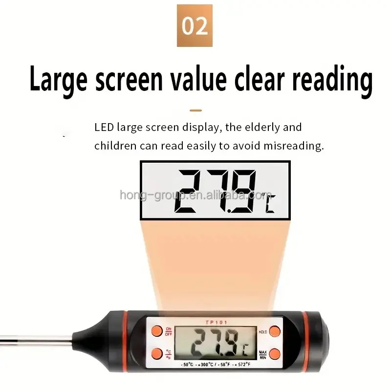 Portable Cooking BBQ Steak Meat Thermometer,Digital Food Materials Thermometer Probe Home Kitchen Food