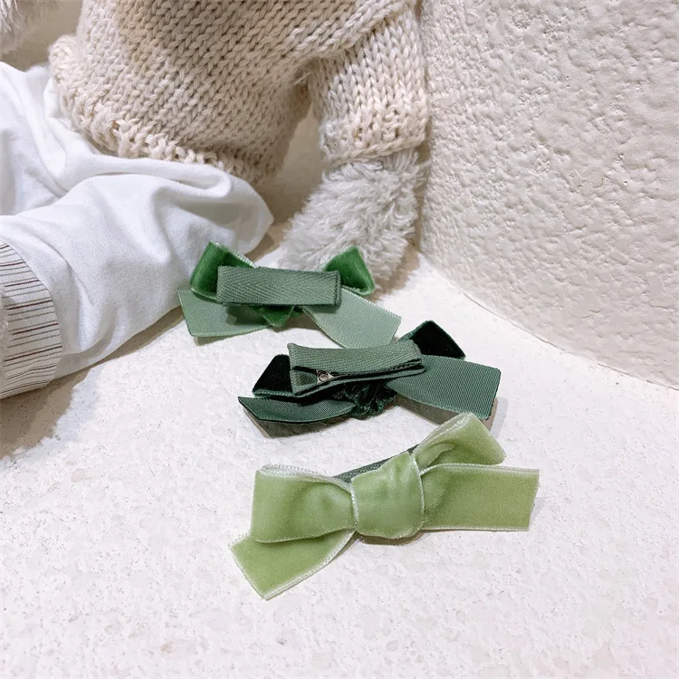 Новая детская бархатная заколка для волос с бантом простая заколка для волос для маленькой девочки заколка для челки