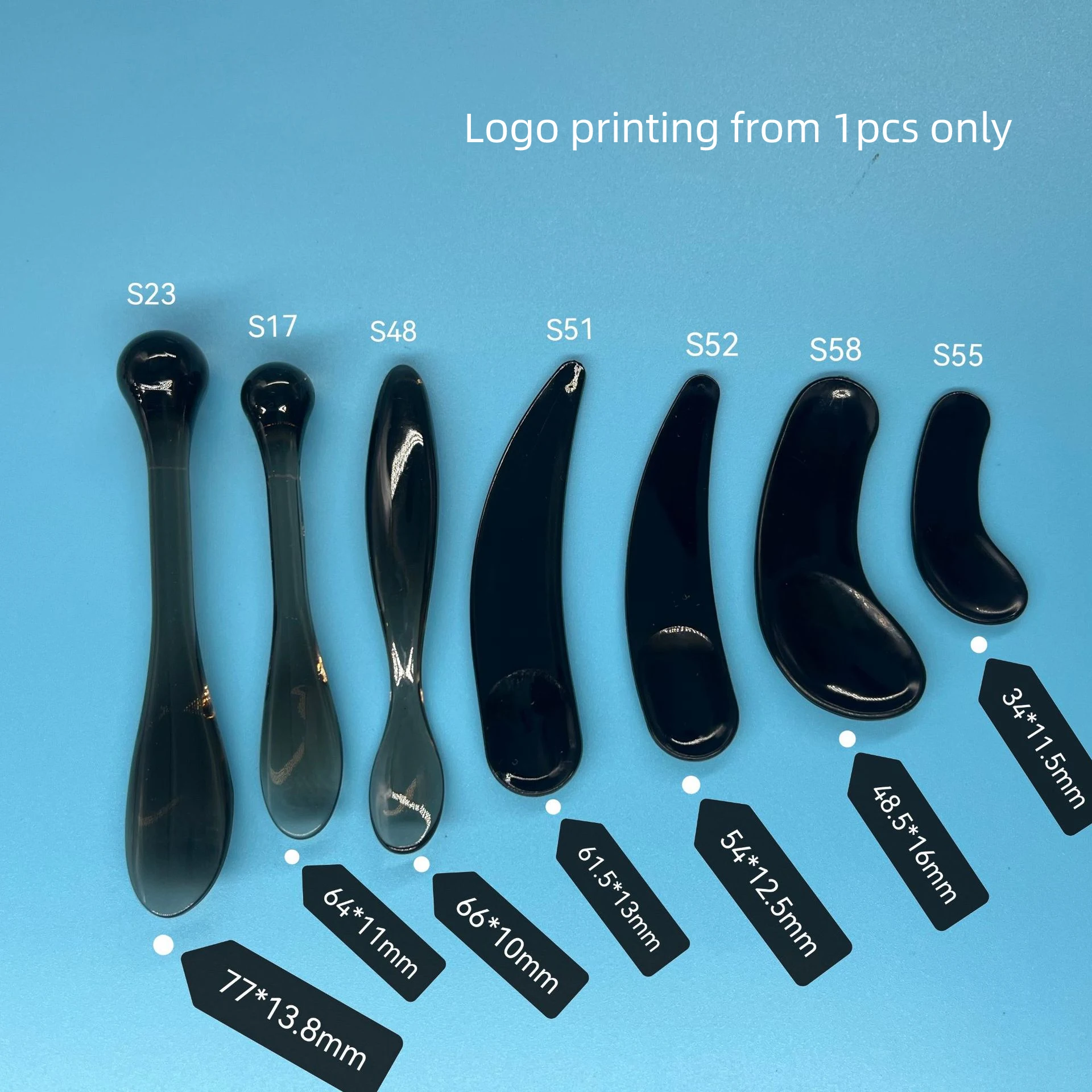 Cheap Factory Wholesale Plastic Gold Cosmetic Spoon Makeup Tool Skin Care Spatula Facial Beauty Tool Face Cream Applicator