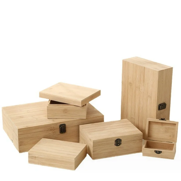 Wholesale Bamboo Gift Jewelry Packaging Boxes Bamboo Wooden Box With lid